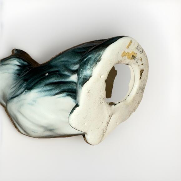 Vintage 1950s Ceramic Hand Black White Painted Cat Made In Japan 3x1.5” - Picture 5 of 6